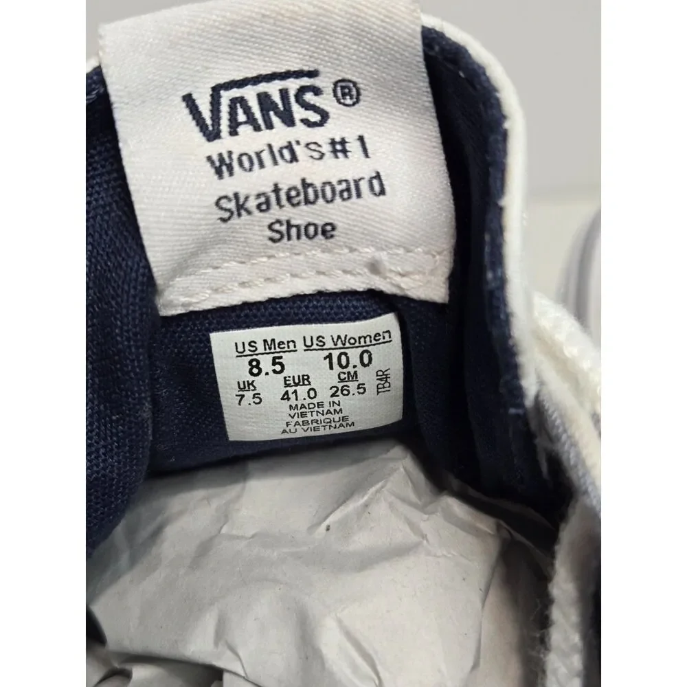 Vans Canvas Deck Shoes | Men's Size 8.5 / Women's Size 10 | White Coastal
